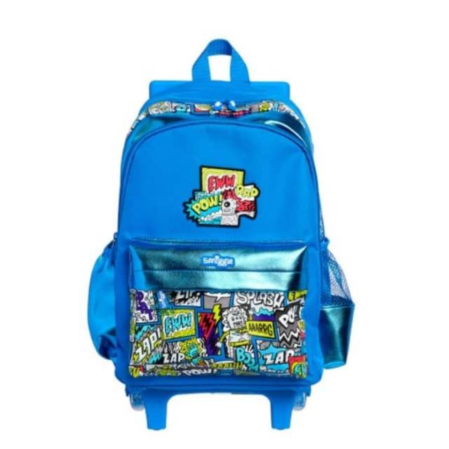 smiggle wonder trolley bag unicorn backpack roda ada Lampu 100% ORI