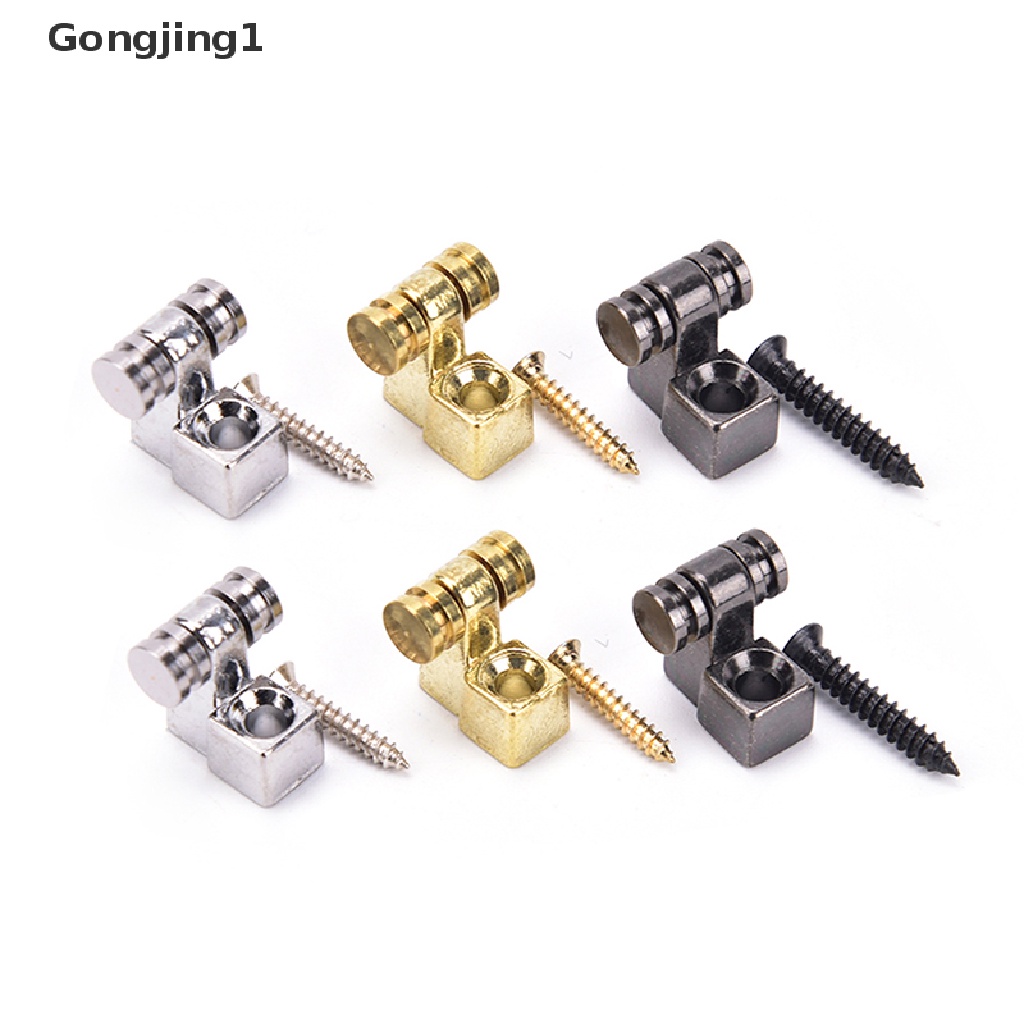 Gongjing1 2Pcs Roller String Retainers Tree Guide Warna silver Untuk Gitar Elektrik