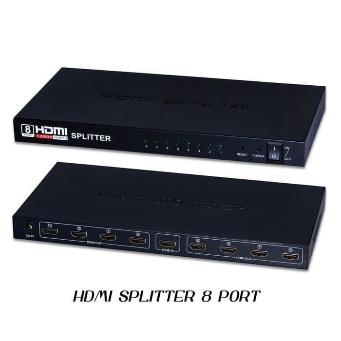 NYK HDMI Splitter 8Port Full HD -Splitter HDTV 8Port