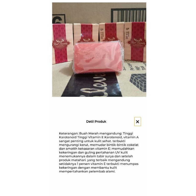 Sabun Batang Vascali Red Beauty