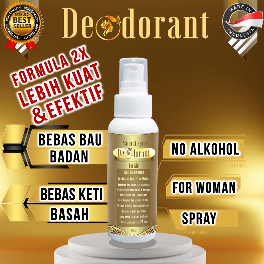 Deodorant Spray For Woman Penghilang Bau Badan Ampuh Ketiak Kering No Alkohol Pencerah Ketiak Hitam No Parfume