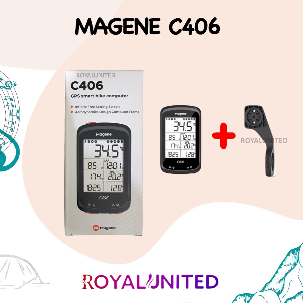 Magene C406 Cyclocomp GPS Bike Computer not XOSS Bryton Garmin Wahoo Magene C406 Lite Speedometer Sepeda Suport Strava GPS Magene C406 Speedometer / Speedometer Sepeda Magene C406