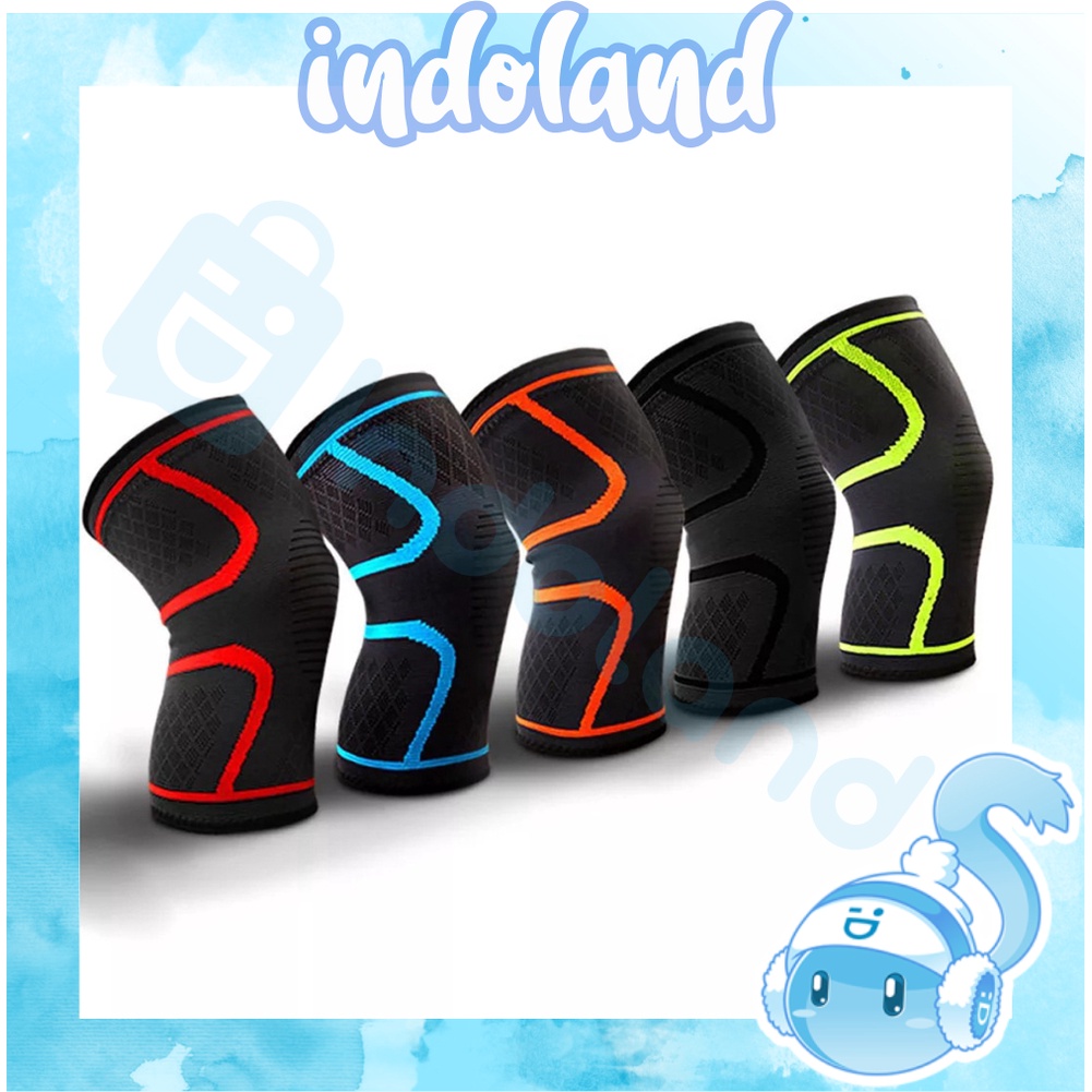 ☀INDOLAND☀ Knee Support Brace Nylon Deker Lutut Knee Pad Pelindung Lutut Compression Pad Elastis R551