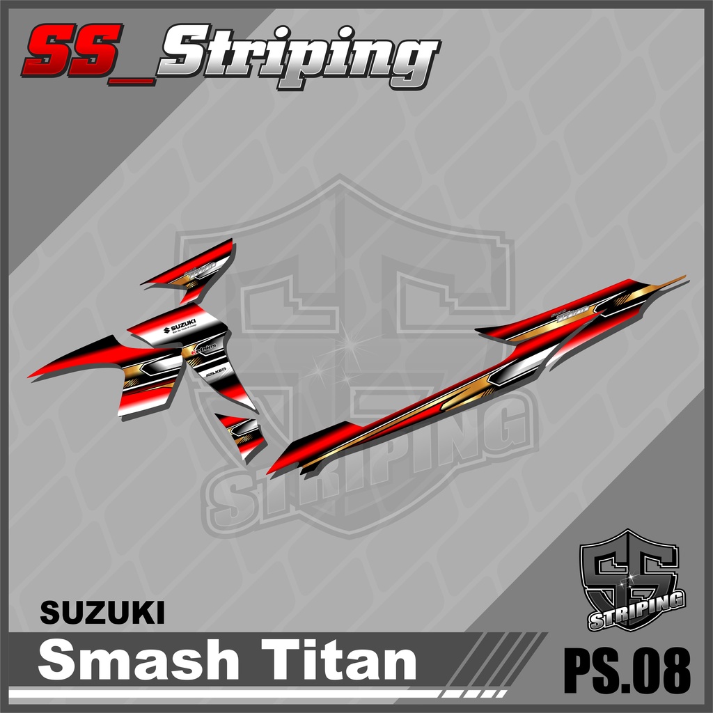 Sticker Striping List Variasi Smash Titan - Striping Smash Titan. PS.008