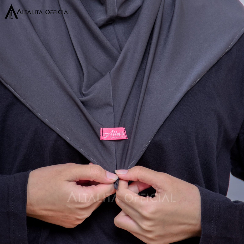 Altalita - Kerudung Sport Instan pet Bahan Jersey Premium Polos Cocok Untuk Sekolah Olahraga dan Sehari-Hari