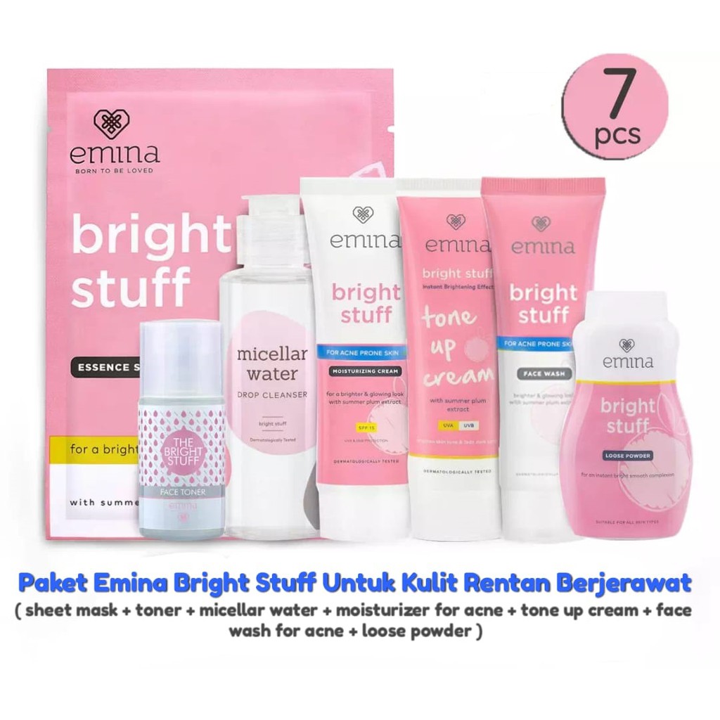 Paket Emina Bright Stuff Series 7 in 1
