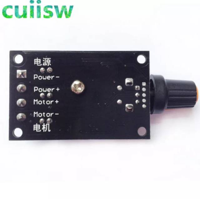 Regulator DC 6 V -28VDC 3A 80 W PWM Motor Speed Controller Regulator Kecepatan Potensiometer Switch