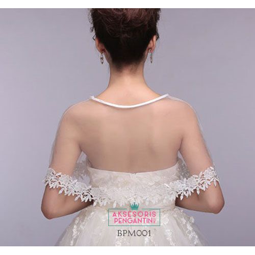 [SIAP KIRIM] BOLERO PESTA PENGANTIN CARDIGAN WEDDING LACE PUTIH BPM001