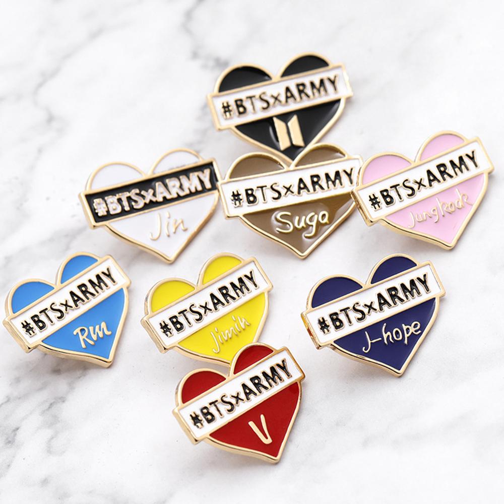 R-flower Badge Fashion KPOP Pria Team Nama Pin