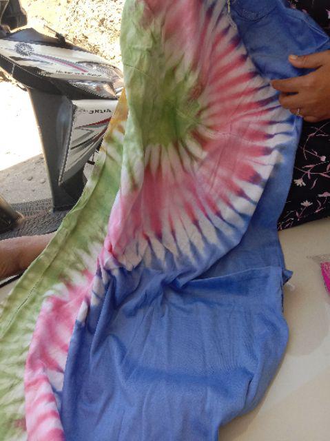 Pilih Warna Nirmala Gamis Kaos Pelangi Tiedye Batik Payung Jumbo Syari Termurah