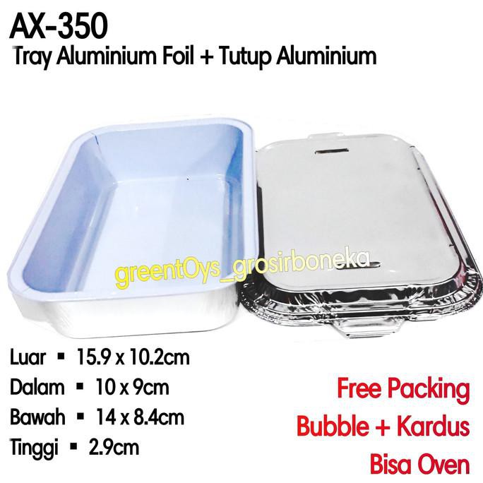 Tray Aluminium Ax-350 Wadah Aluminium + Tutup