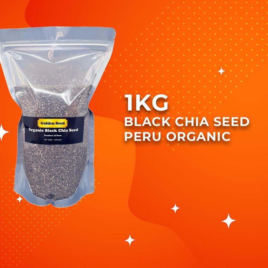 

KODE BARU 59 BLACK CHIA SEED 1 KG PERU ORGANIC - Chia Seeds Chiaseed Chiaseeds 1000 GR - 1000GR TERB