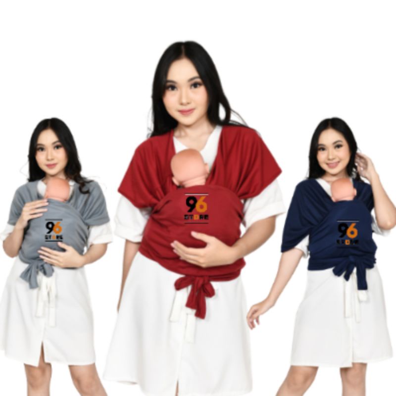 Geos Baby Wrap Gendongan Bayi Depan Samping M Shape Newborn 3in1 Instan