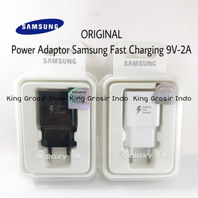 Batok Kepala Charger Samsung Original 100% Fast Charging Type Note4 Note 4 5 8 9 S7 S8 S8+ S9+