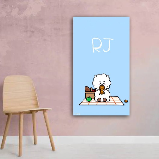 wall decor BT21 bangtan boys / BTS ukuran 15X30 bahan MDF