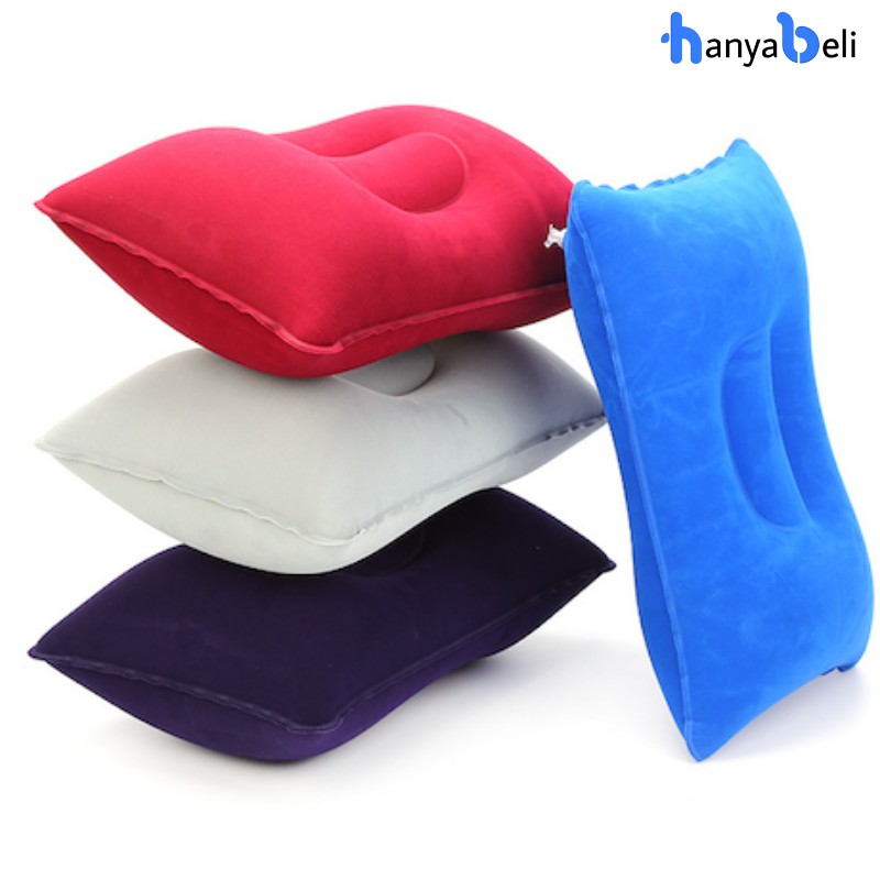 Bantal Angin Kepala Kecil Tiup Untuk Travel Travel Pillow Rectangular