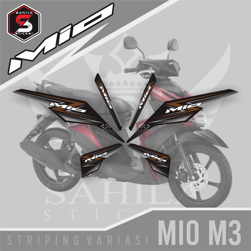 STRIPING MIO M3 / MIO M3 STRIPING VARIASI  COKLAT / SAHILA 2022 001