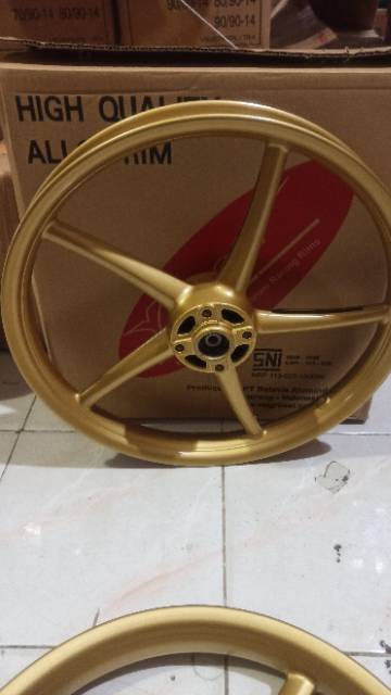 Velg racing mx rossi model rcb gold palang 5 jupiter copy racing boy ori