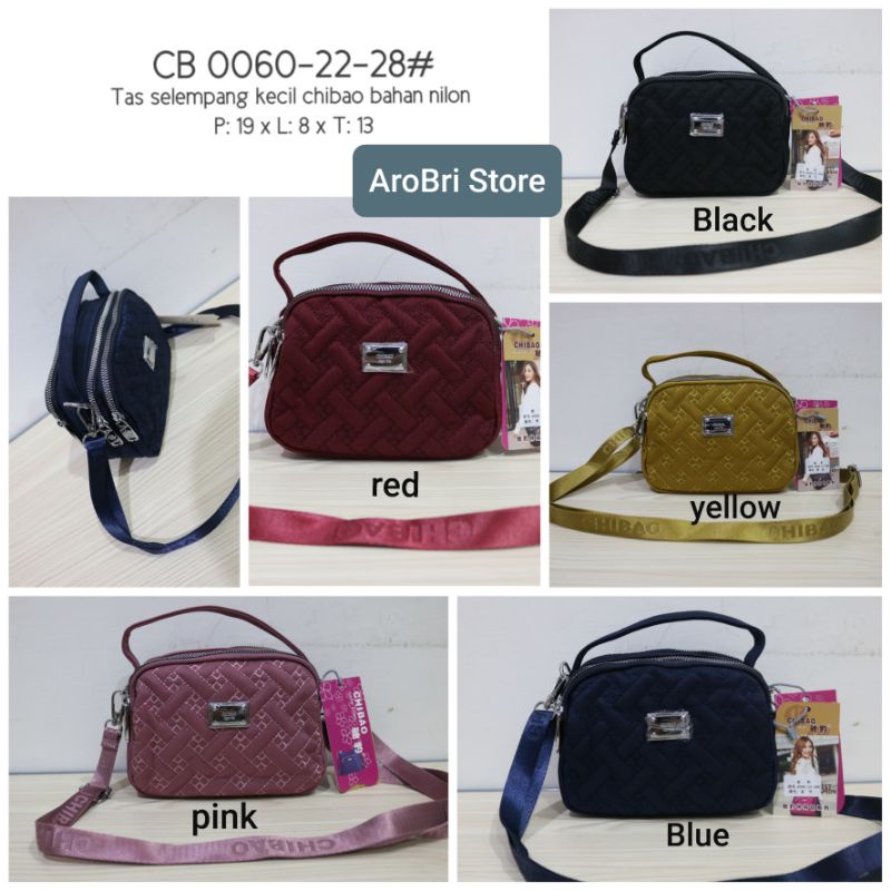 Tas selempang merk chibao CB 0060 -22-28 bahan nilon tebal