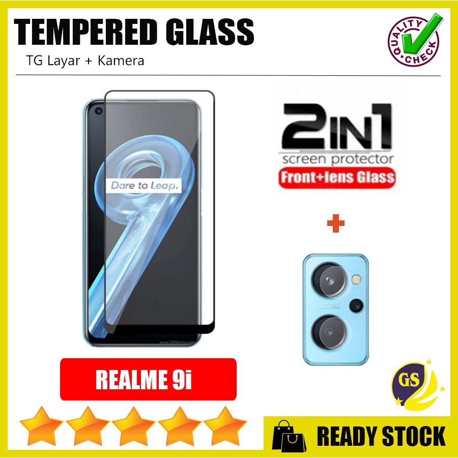 Tg Tempered Glass Realme 9i C30 C35 C31 C55  / Realme Narzo 50A Prime 2022 / REALME GT NEO 3 / 3T Full Cover + Anti Gores Kamera Full Cover Layar