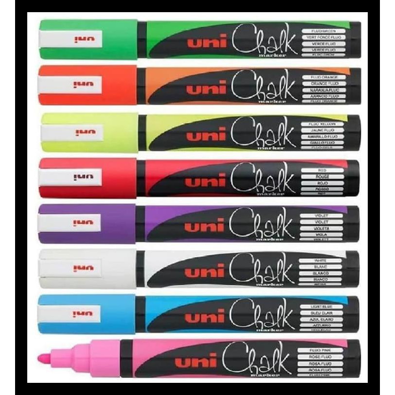 

COD UNI CHALK PWE-5M (SPIDOL KAPUR UNTUK BLACKBOARD, GLASSBOARD) ERASEABLE - HITAM KODE 268
