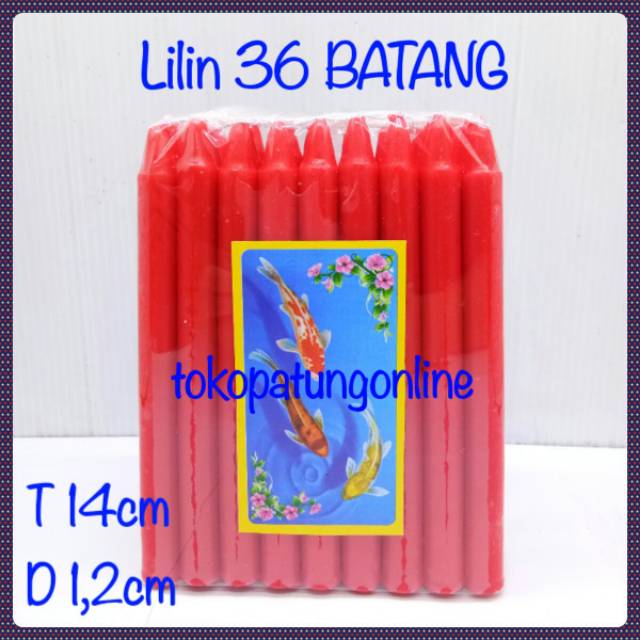 Lilin Merah 12 Batang Jumbo