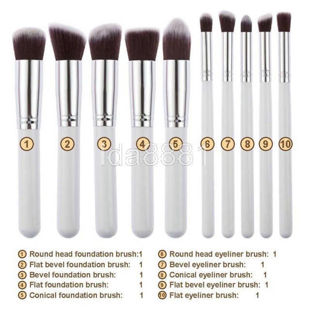 Kuas Make Up Wajah 10 PC#Perlengkapan rias#Kuas Rias Pengantin#mua#Kuas Makeup#Kuas Set