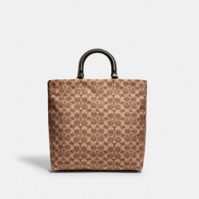 Coach Rogue Tote 29 In Recycled Signature Canvas With Trompe Loeil Print (C6175)