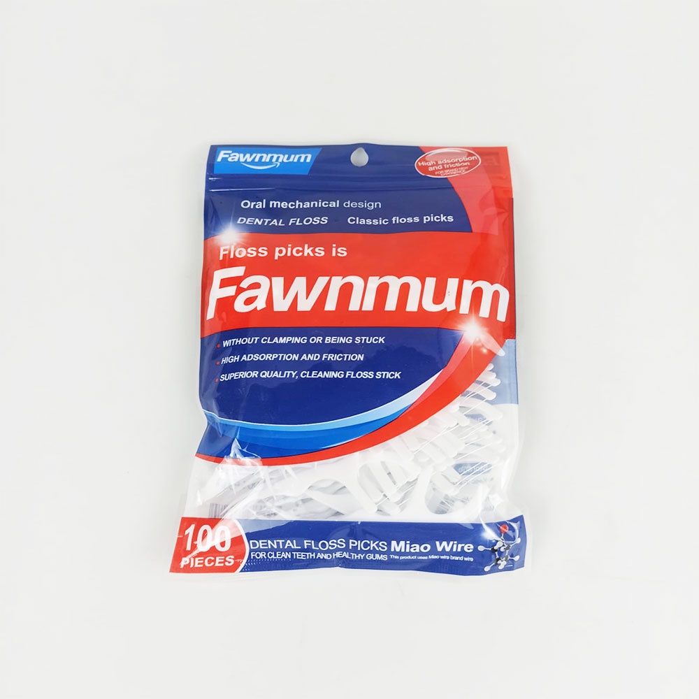 Fawnmum Dental Floss Benang Gigi Pembersih Jigong Toothpicks 100 PCS - LMT559 - White