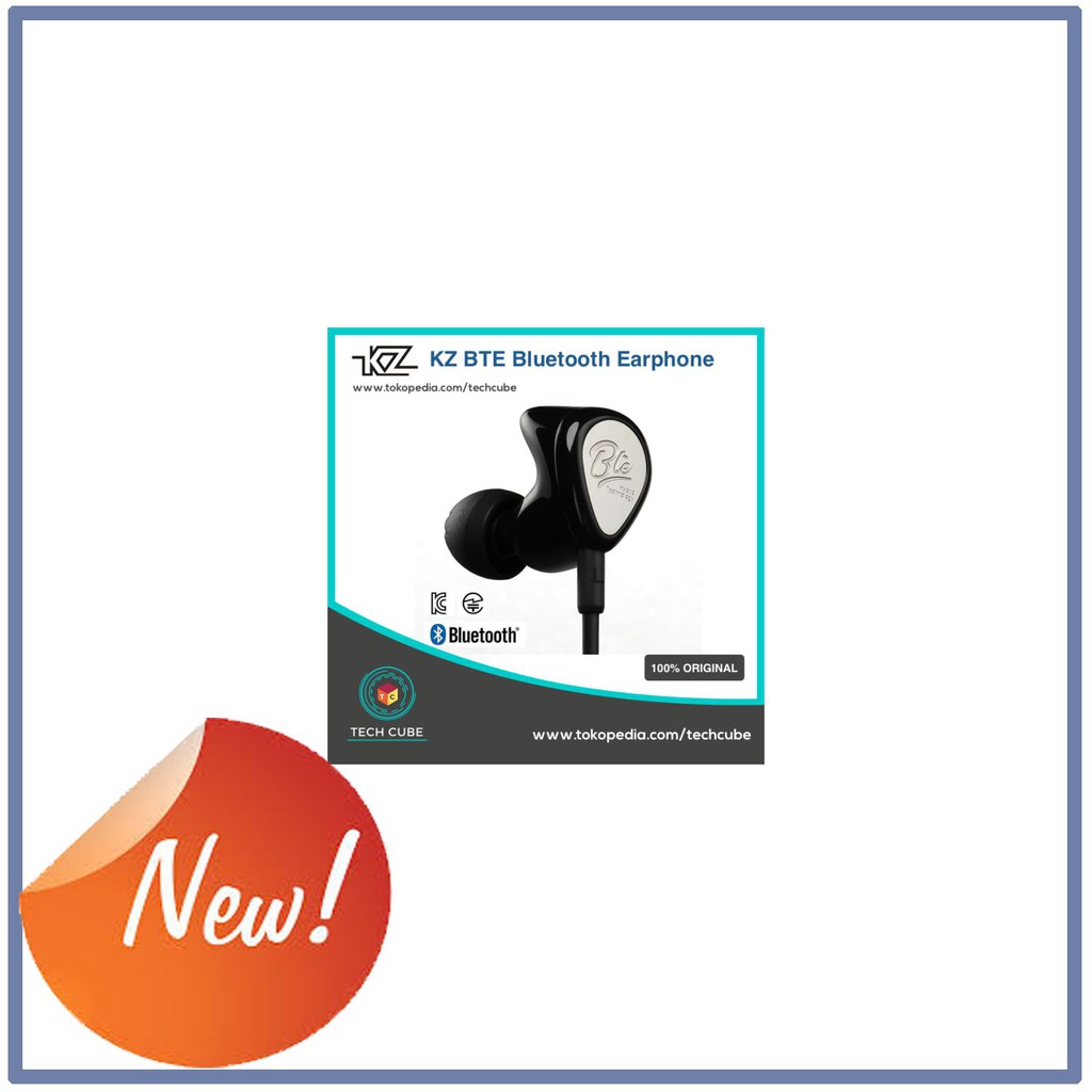 KZ BTE Earphone In-Ear Bluetooth APTX Lossless Hitam
