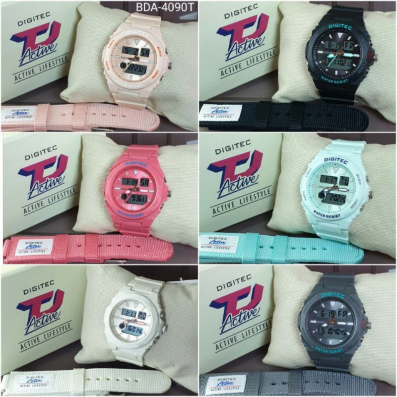 Jam Tangan wanita New DIGITEC TYPE BDA 4090 free strap kanvas original