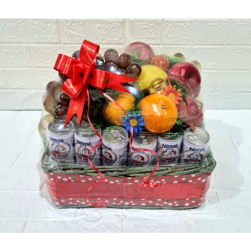 PARCEL BUAH SEGAR PREMIUM DAN SUSU BERUANG BEAR BRAND /NATAL IMLEK KUNJUNGAN