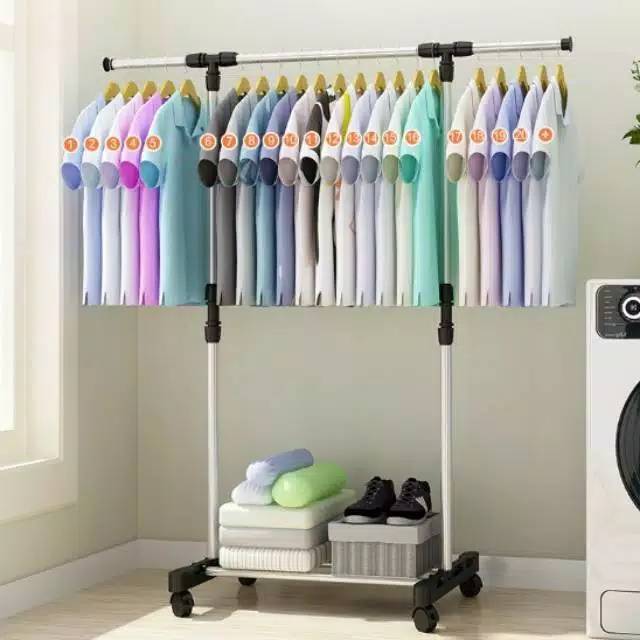 Flash Sale Rak Gantungan Baju / Cloth Hanger / Gantungan Baju Gamis bWW9mymSle8Nn1