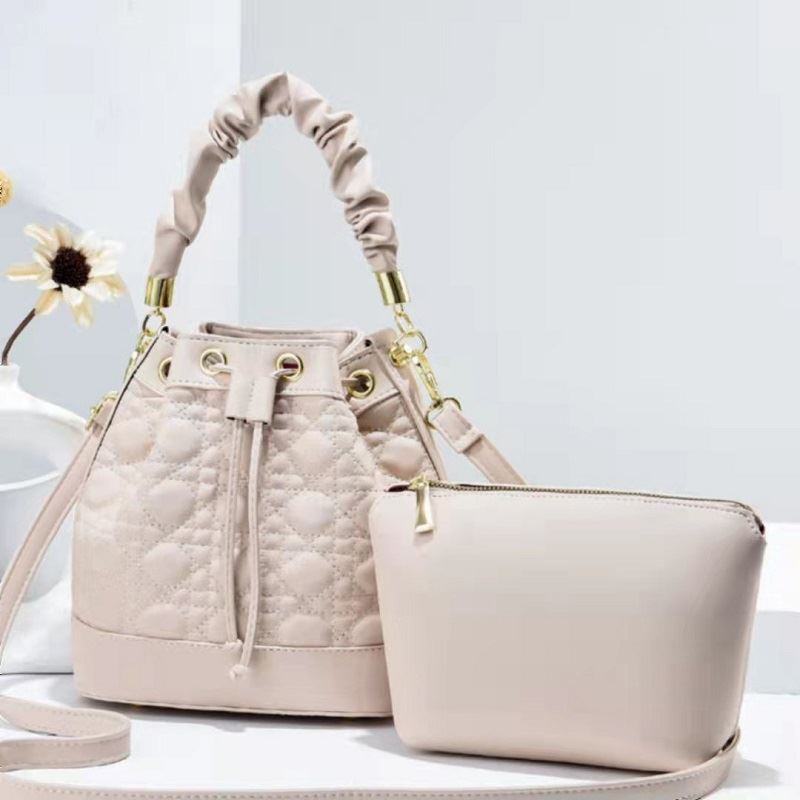 BJ21519 (2IN1) - BEIGE/BLACK/GOLD/LIGHTBLUE/PINK/PURPLE/WHITE - TAS WANITA FASHION IMPORT MODIS ELEGAN TERMURAH TERLARIS TERBARU BAGSTORE JAKARTA TAS BATAM JT1519 LT2025