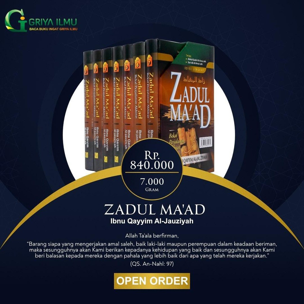 Buku Zadul Ma'ad Griya Ilmu 1 Set 7 Jilid Lengkap + BOX