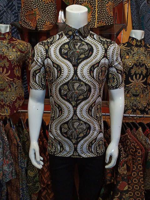 Ahn Blouse Batik Wanita Kombinasi / Batik Wanita Kantor / Seragam Batik Wanita Kantor / M L Xl Xxl