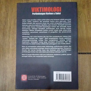 Jual VIKTIMOLOGI Perlindungan Korban & Saksi _ Bambang Waluyo | Shopee ...