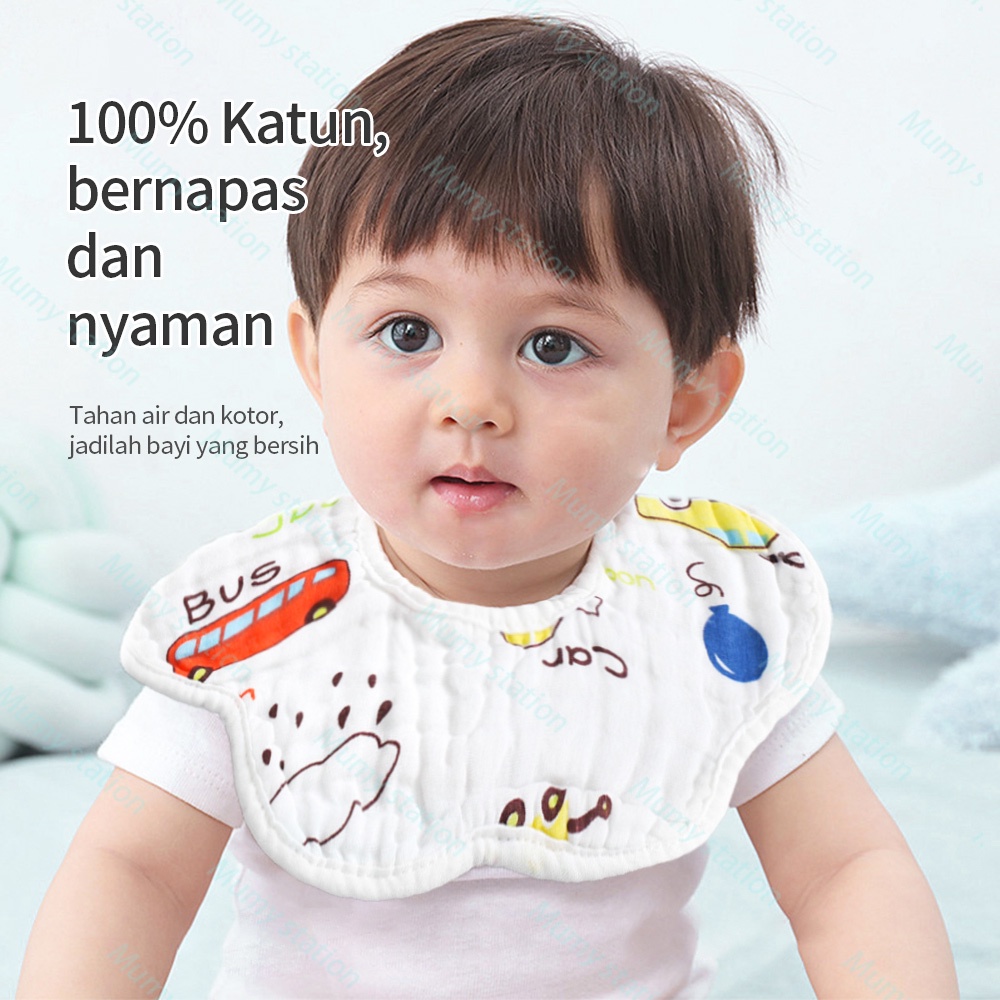 Mumystation  Sleber air liur bayi motif lucu celemek bayi slabber bayi