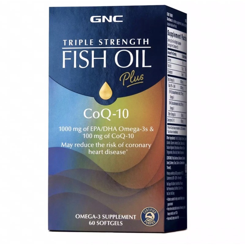 ORI GNC triple strength fish oil plus CoQ-10 isi 60 exp 2024 coq10