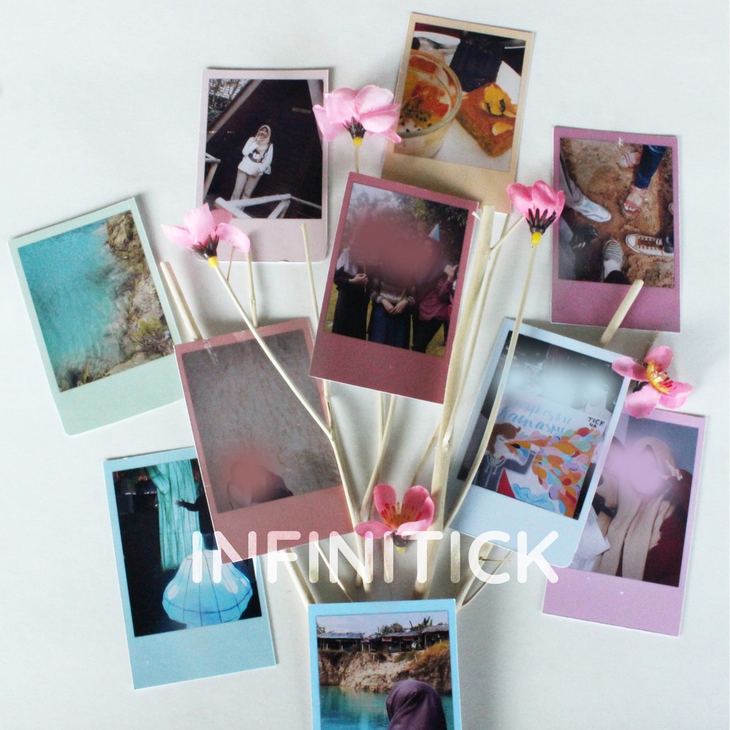 1 Set 25 pcs Cetak Foto Ala Polaroid Instax Mini Warna 