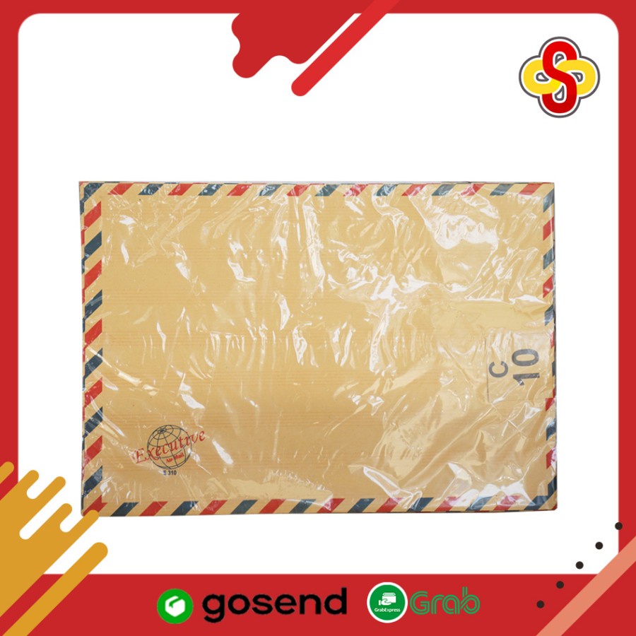 Amplop Tali Coklat Airmail Executive Folio E 310 Isi 10 pcs