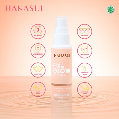 ❄️MATCHA❄️ HANASUI FIX &amp; GLOW SETTING SPRAY - HANASUI SETTING SPRAY BPOM ORIGINAL