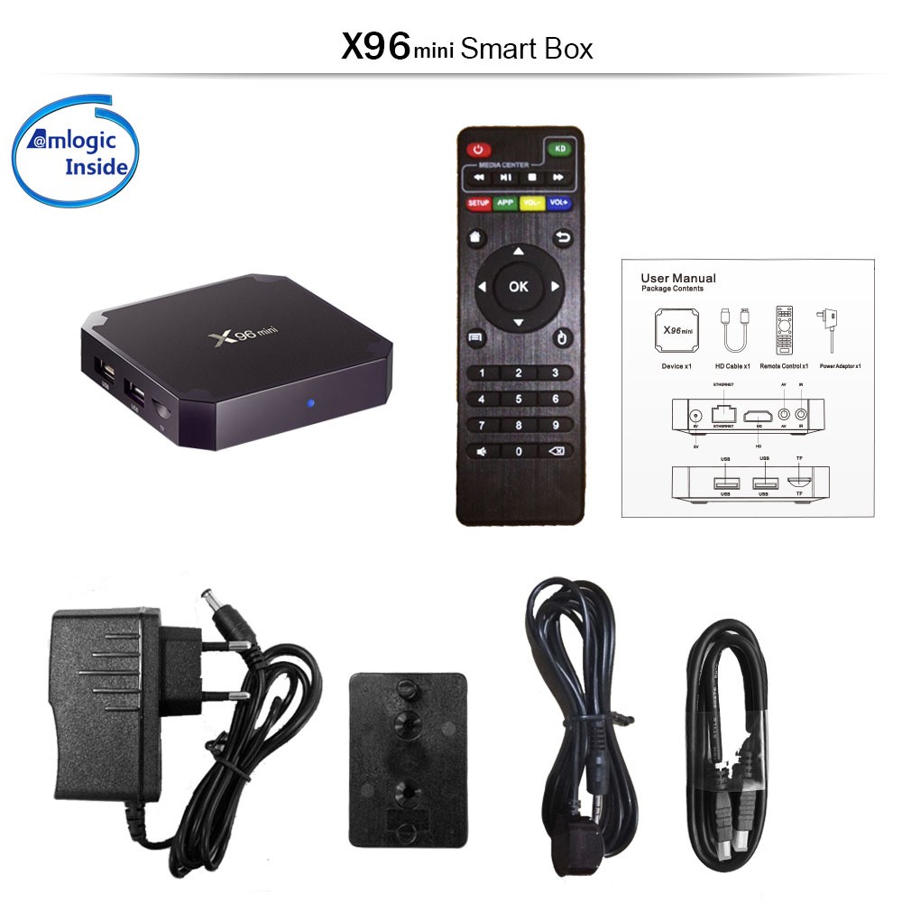 TV BOX X96 Mini 4K Ram 2GB ROM 16GB Android 9 Amlogic Inside 905W