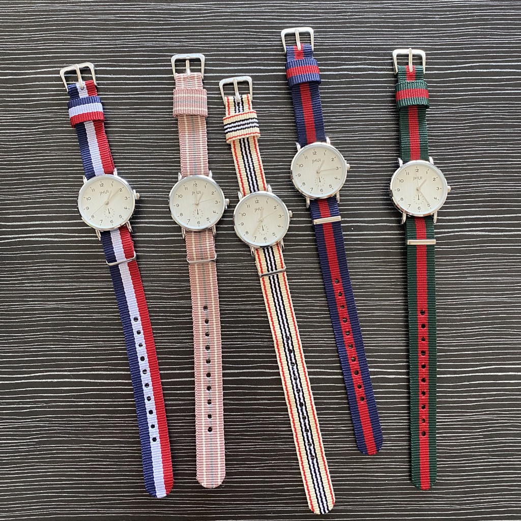 ✅Grosir Jam Senen - Jam Tangan Analog Quartz Wanita Strap Canvas Korean Style Fashion Jam Tangan Kanvas Impor