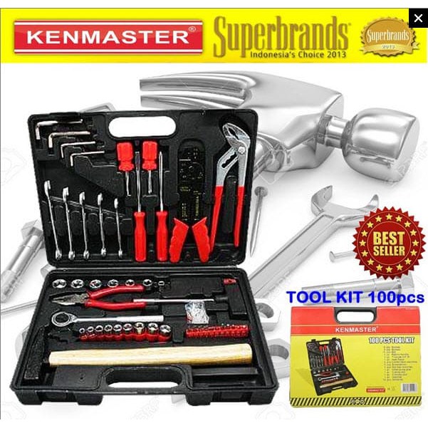 KenMaster Toolkit Tool Kit N2 100pcs / Alat Tukang Lengkap