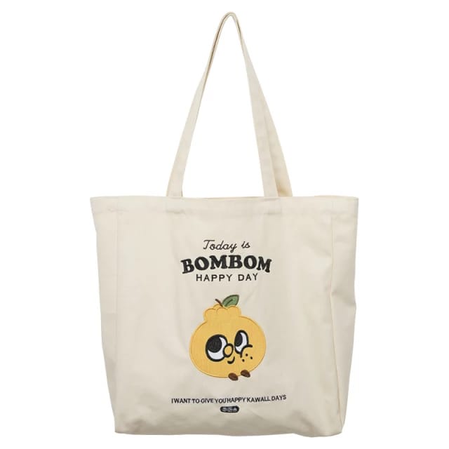 TOTEBAG KANVAS WANITA BIG TOTE BOMBOM