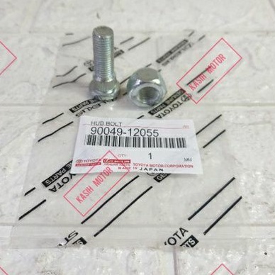 BAUT RODA HUB BOLT + MUR AVANZA XENIA TARUNA GRAND MAX LUXIO ORIGINAL JAPAN 1PC PANJANG BAUT 4CM