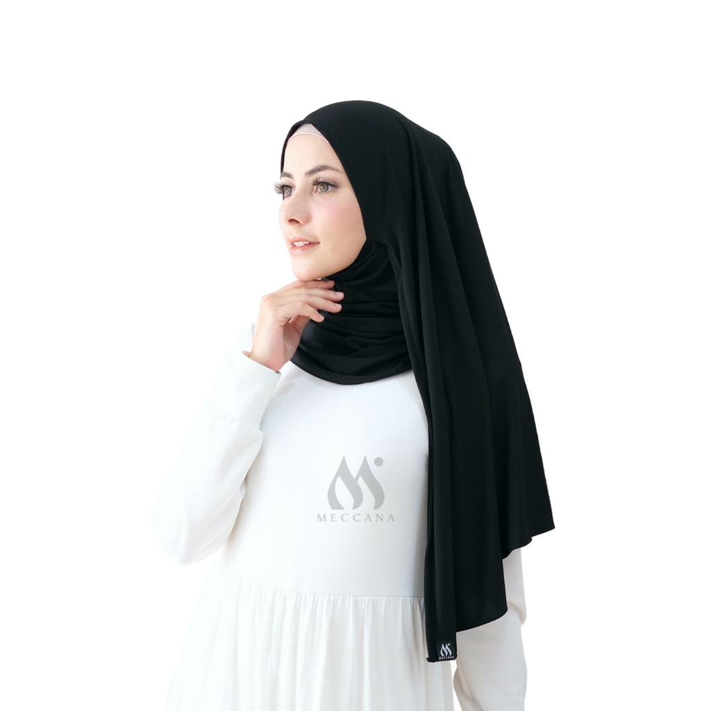 Marwa Instan - Pashmina Instan Jersey-Black