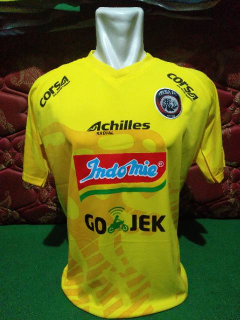 Jersey Arema FC Kiper Liga 1 Shopee 2019 Kuning Terbaru Lokal