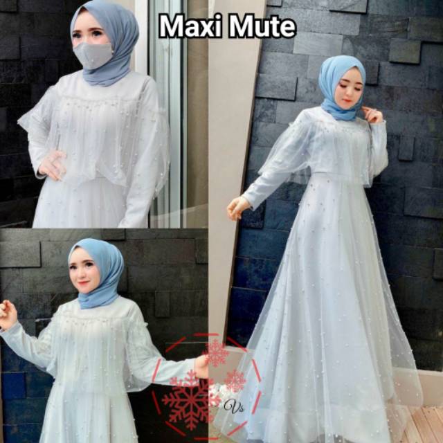 XC - Maxi Mute Wanita / Maxi Dress Terbaru / Maxi Populer / Maxi Trendy Kekinian / Fashion Muslim-2